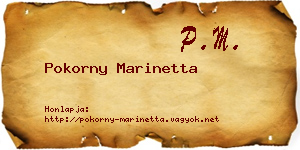 Pokorny Marinetta névjegykártya